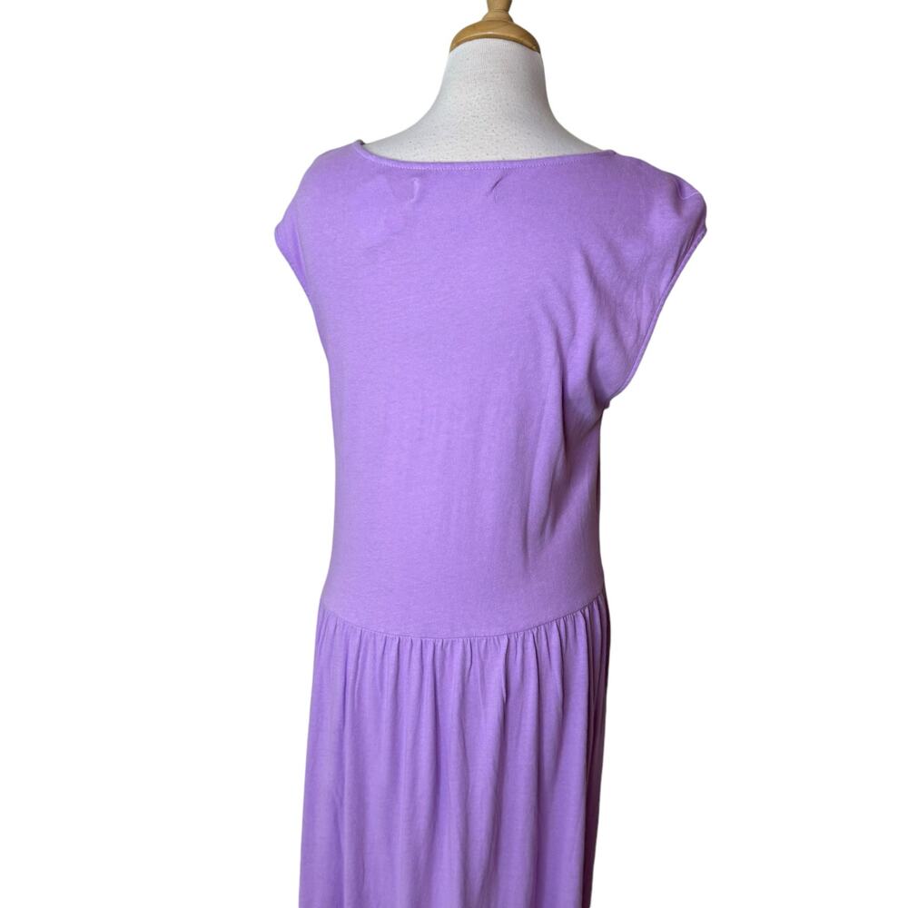 FREE PEOPLE Beach Nikki Midi Dress 100% Cotton Size Medium Purple NWT - Picture 4 of 10